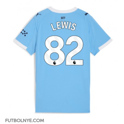 Camiseta Manchester City Rico Lewis #82 Primera Equipación para mujer 2025-26 manga corta Camiseta Manchester City Rico Lewis #82 Primera Equipación para mujer 2025-26 manga corta